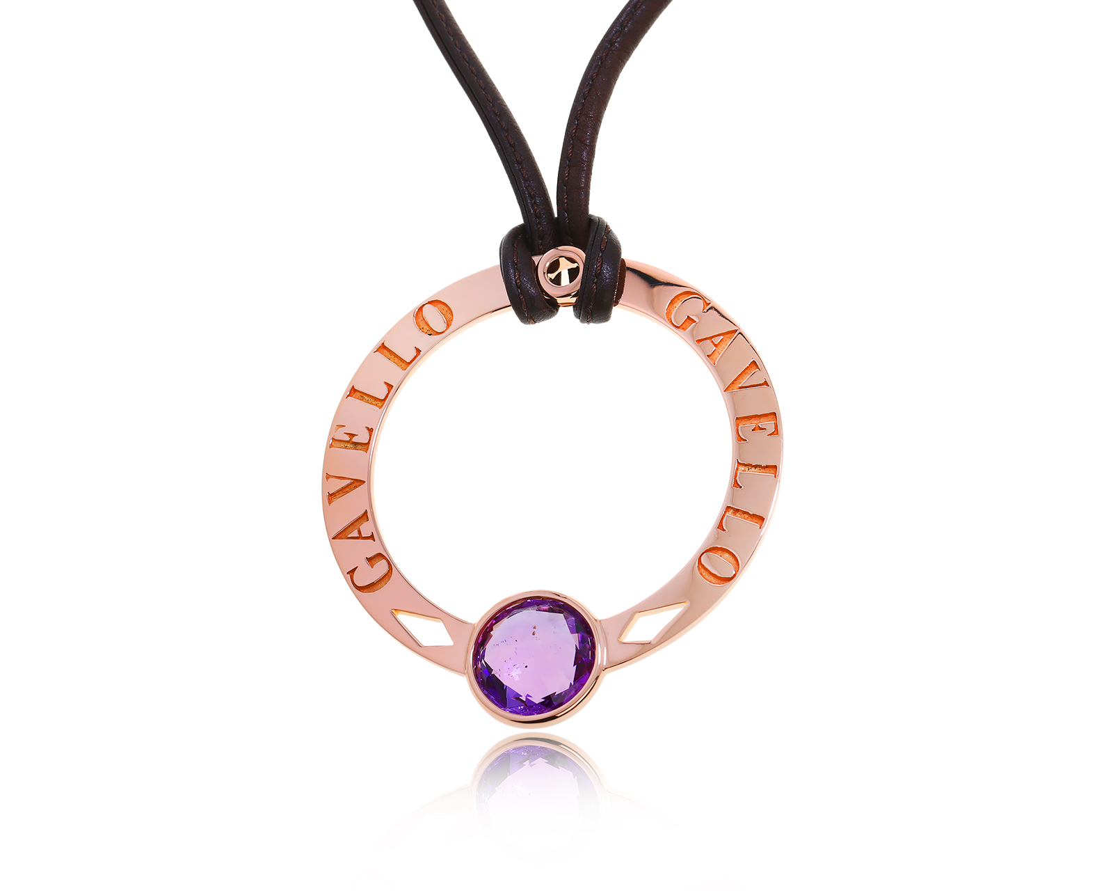 Оригинальный золотой кулон с аметистом 9.85ct Gavello 310324/16
