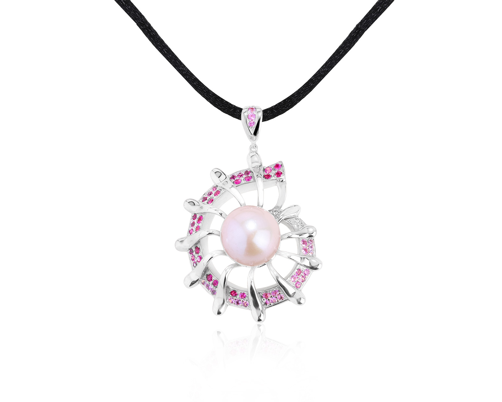 Прелестный золотой кулон с жемчугом 12.15 мм