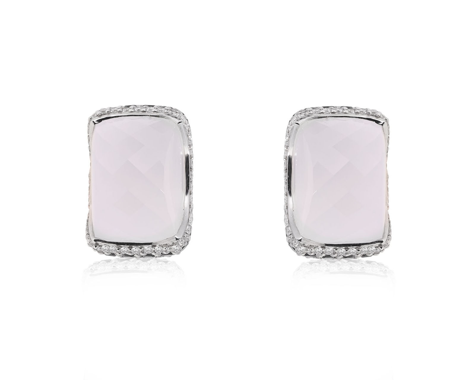 Оригинальные золотые серьги с кварцем 19.74ct Belle Bague (GIM)