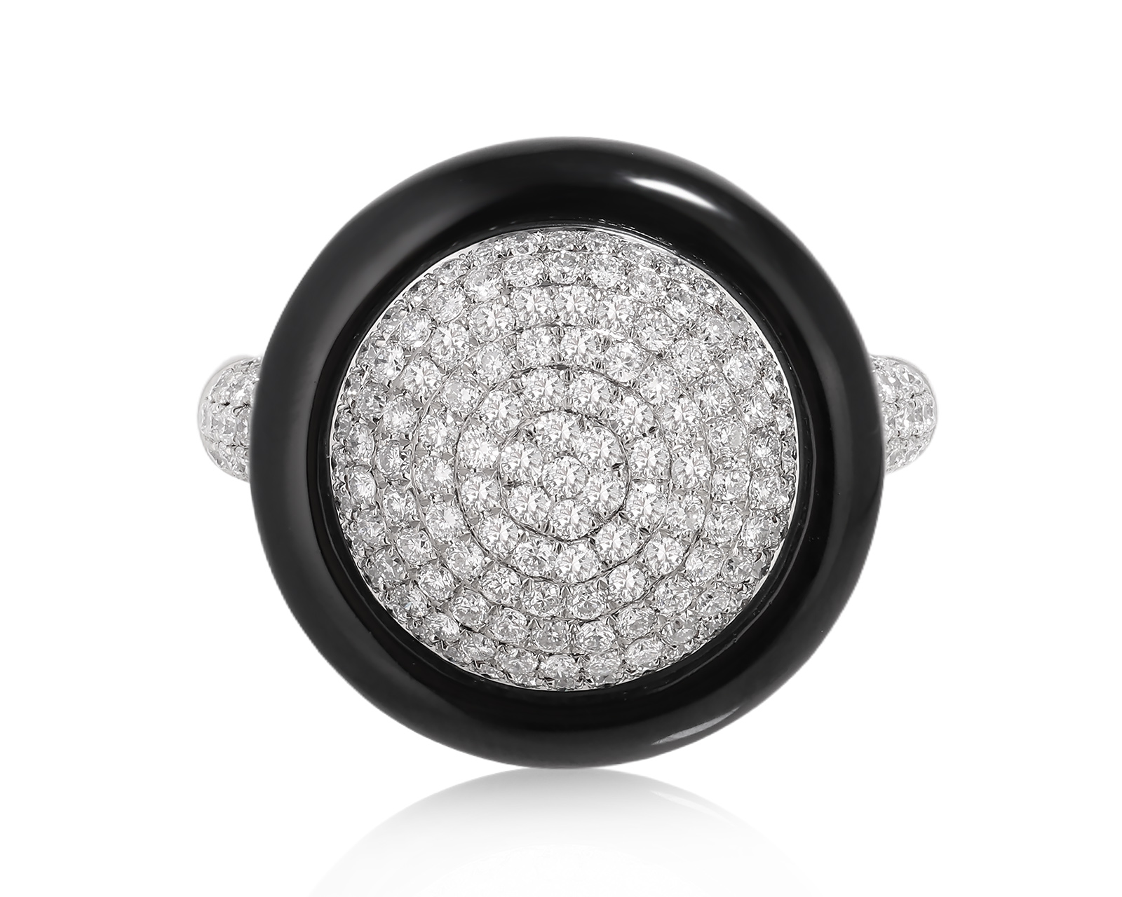 Оригинальное золотое кольцо с черным ониксом 1.18ct Roberto Bravo 100325/6