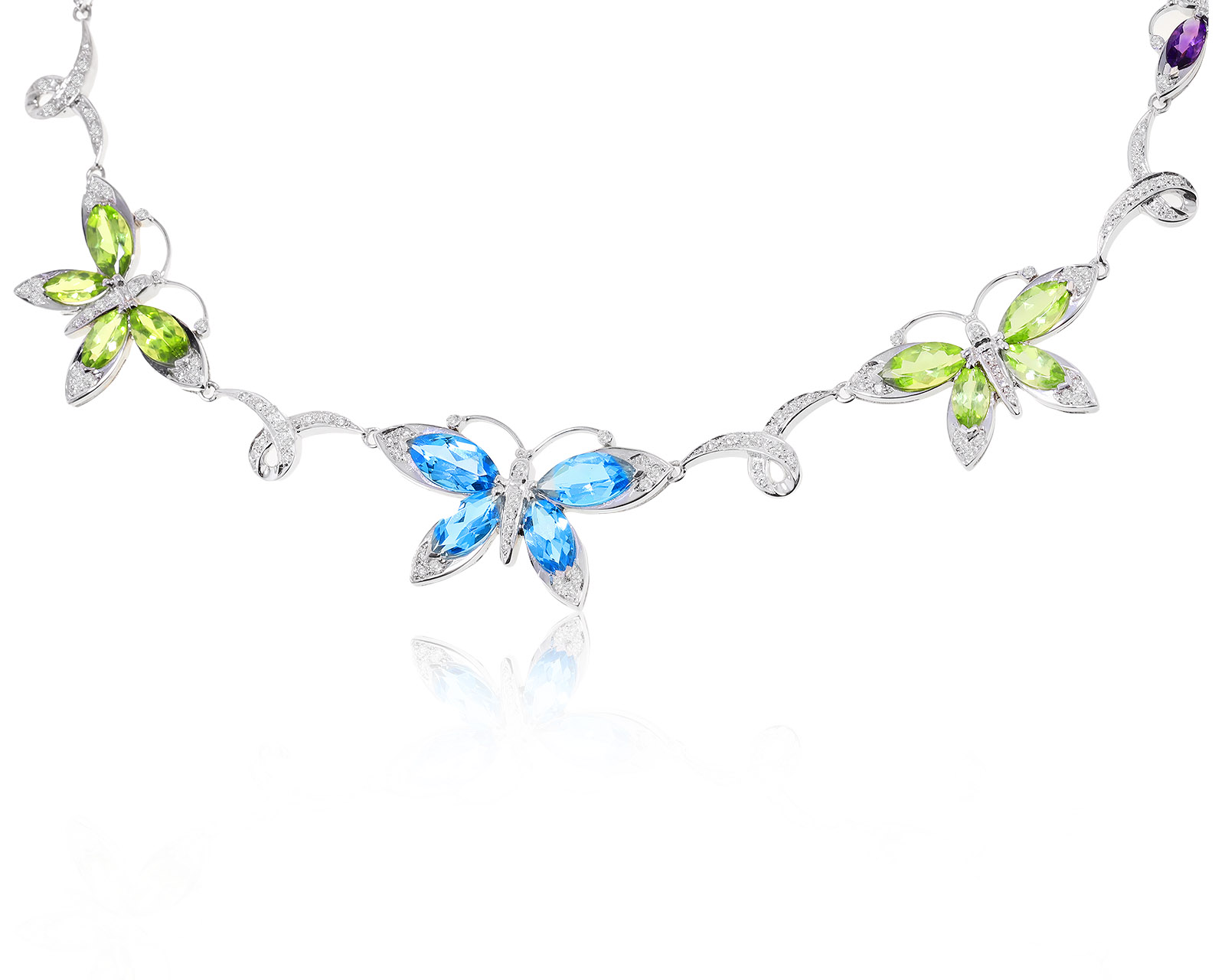 Очаровательное золотое колье с цветными камнями 20.29ct 241222/5