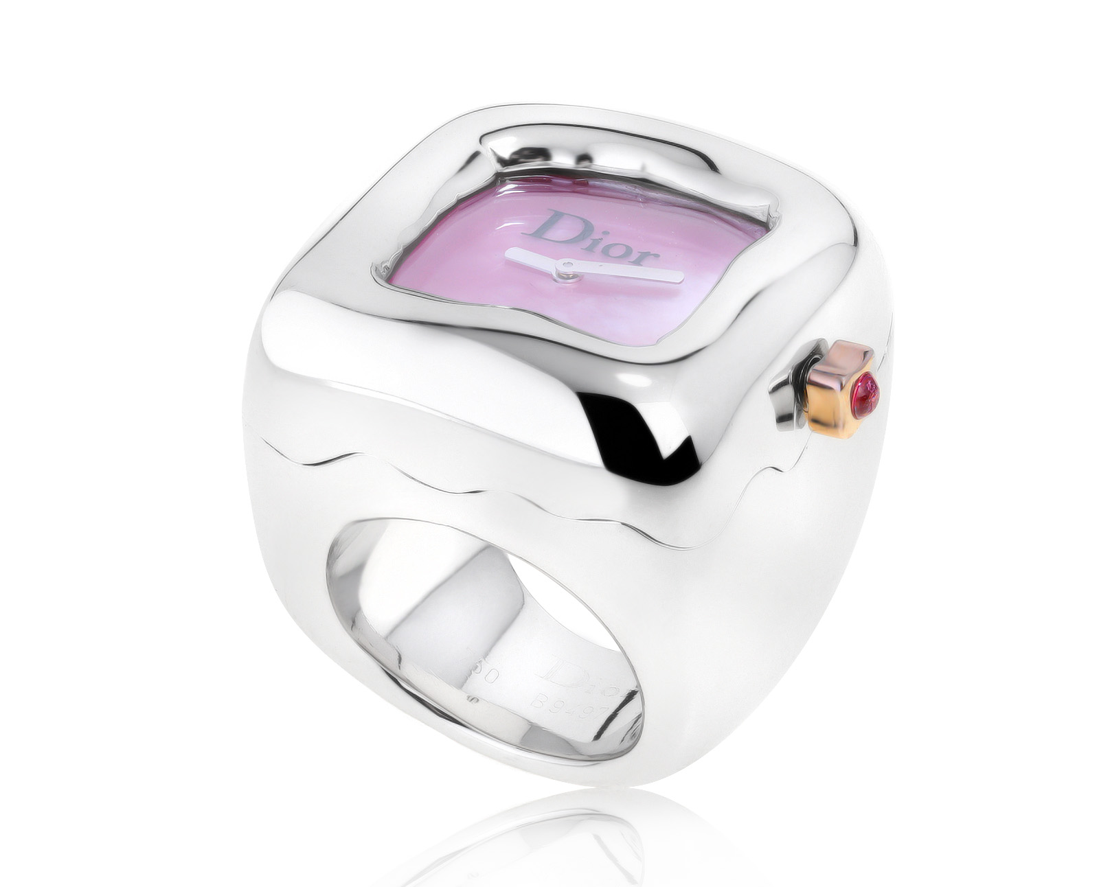 Оригинальное золотое кольцо с сапфиром 0.10ct Dior Nougat 150621/11