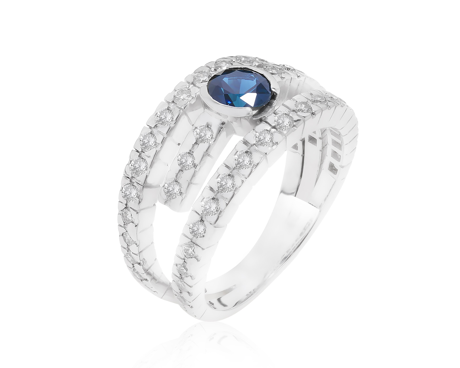 Престижное золотое кольцо с сапфиром 0.62ct 040322/5