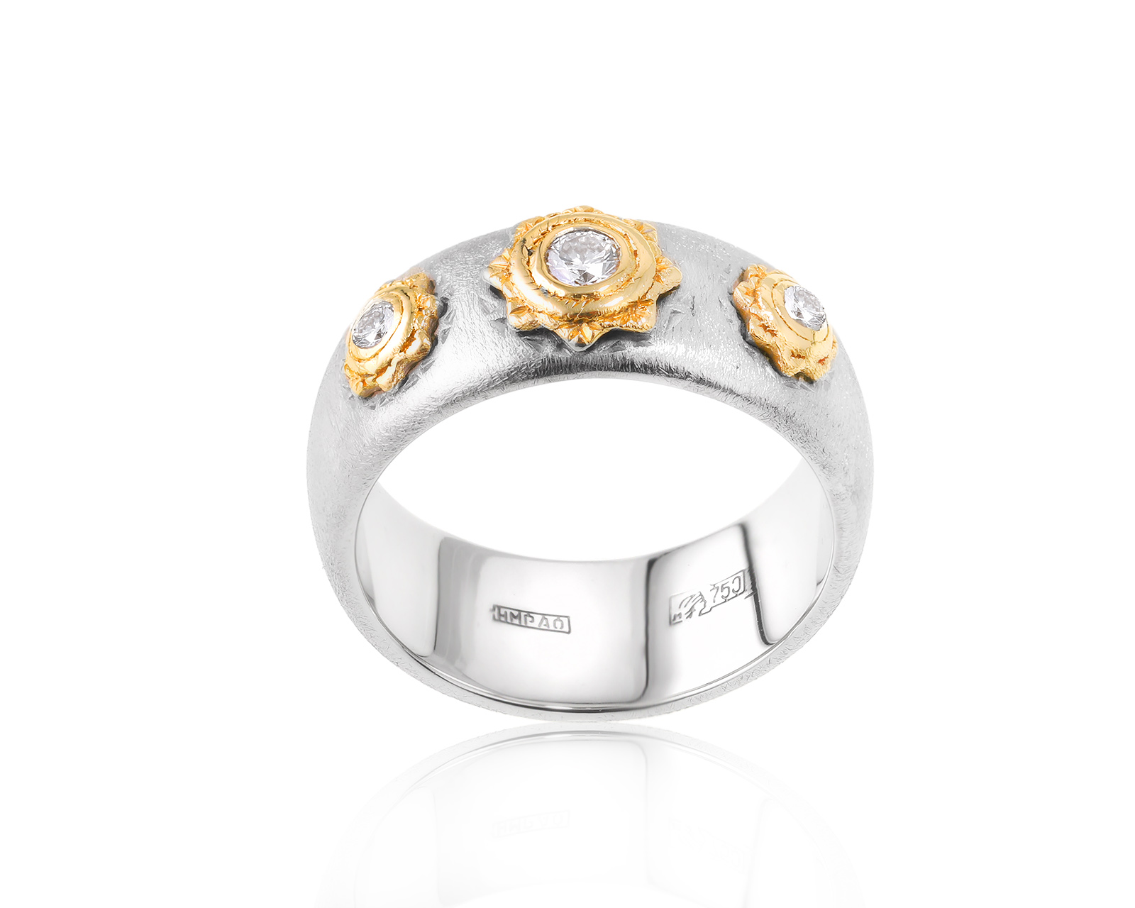 Золотое кольцо с бриллиантами 0.12ct 080424/4