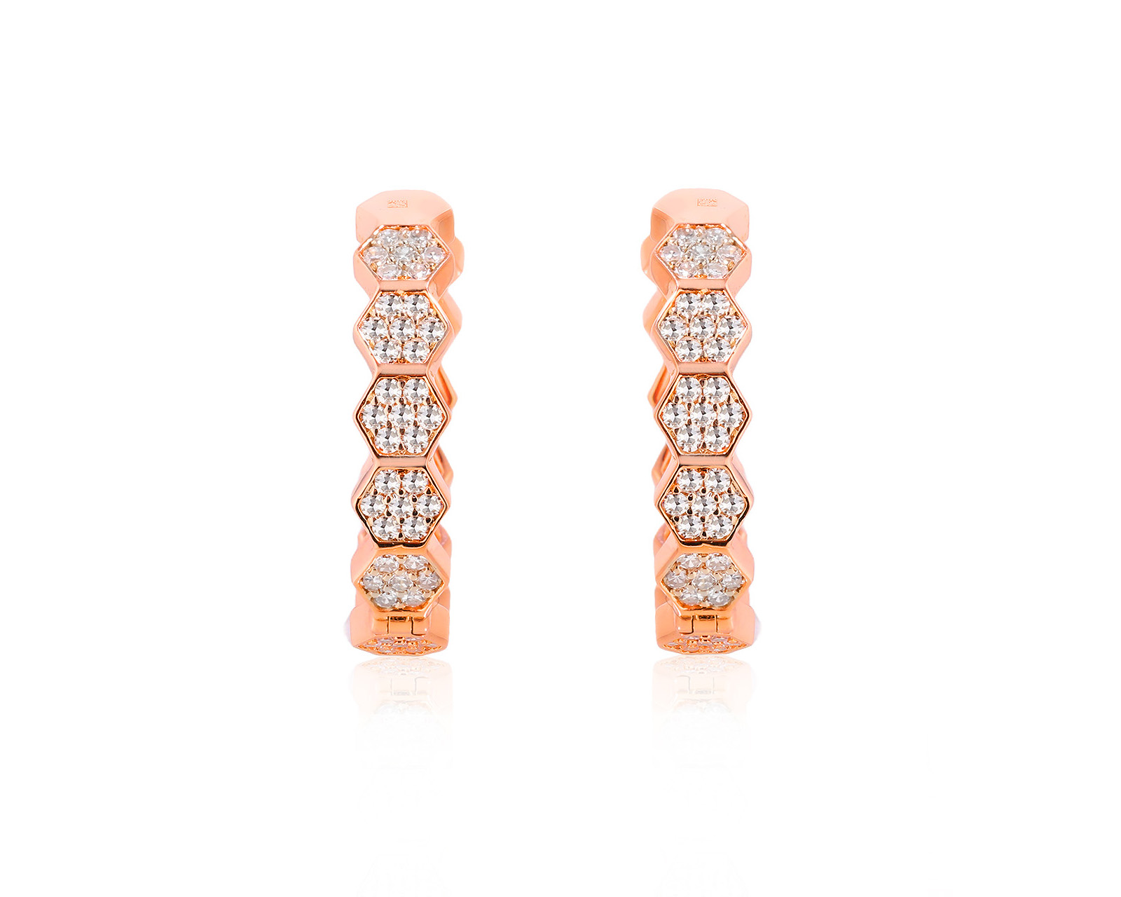 Оригинальные золотые серьги с бриллиантами 1.12ct Roberto Bravo 160725/10