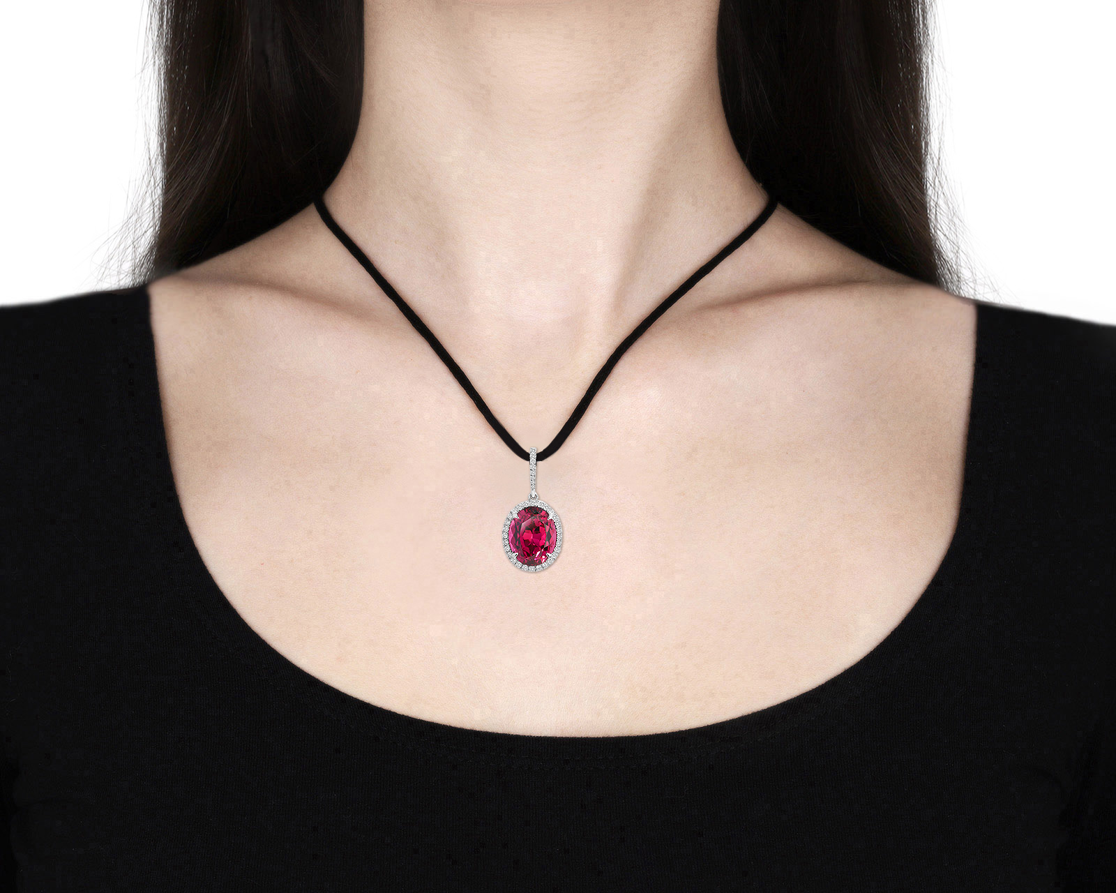 Оригинальный золотой кулон с турмалином 4.09ct Lykov`s Jewellery