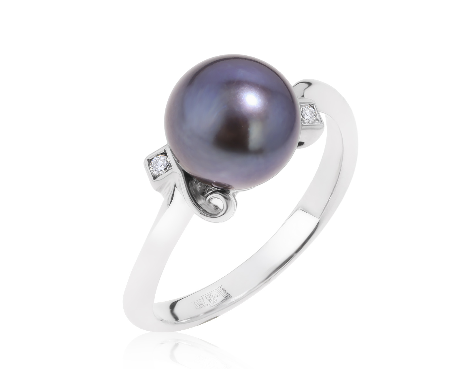 Изысканное золотое кольцо с жемчугом 8.40 мм 100322/7