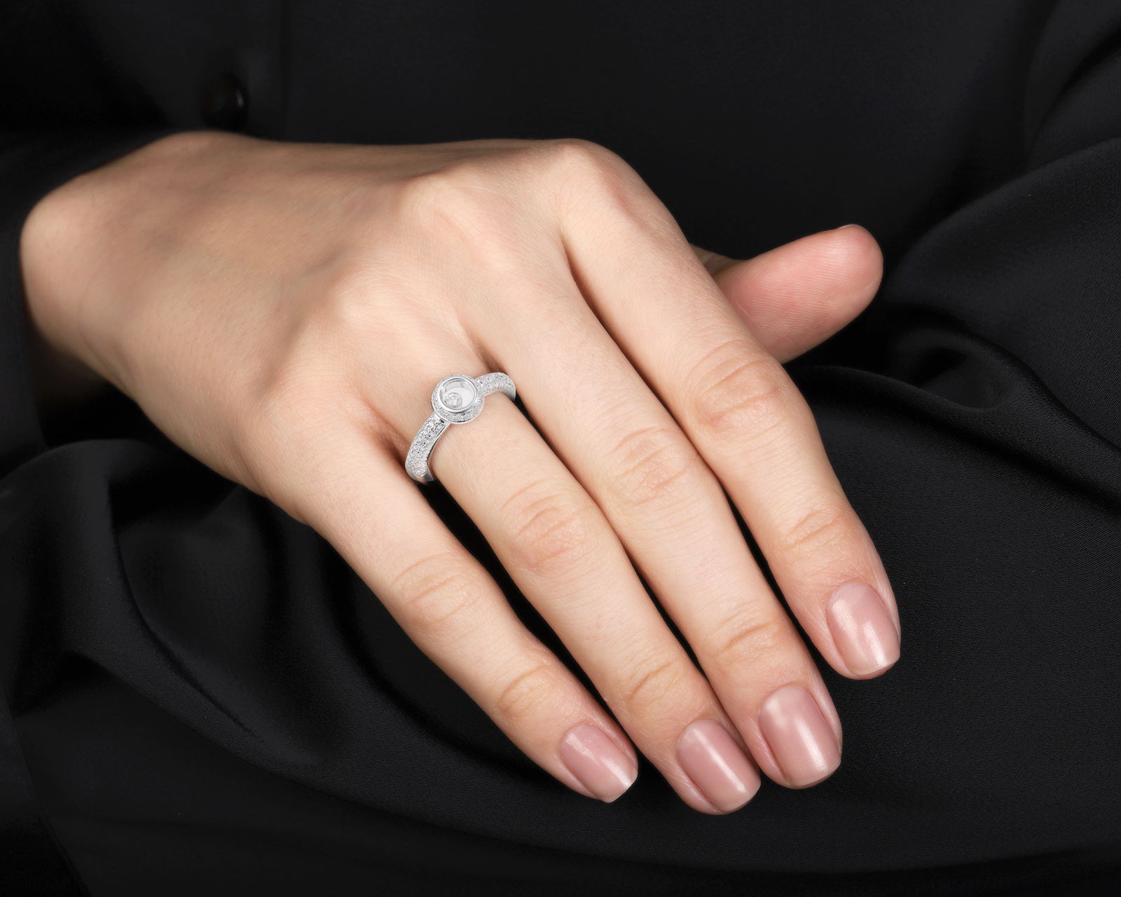 Оригинальное золотое кольцо с бриллиантами 0.56ct Chopard