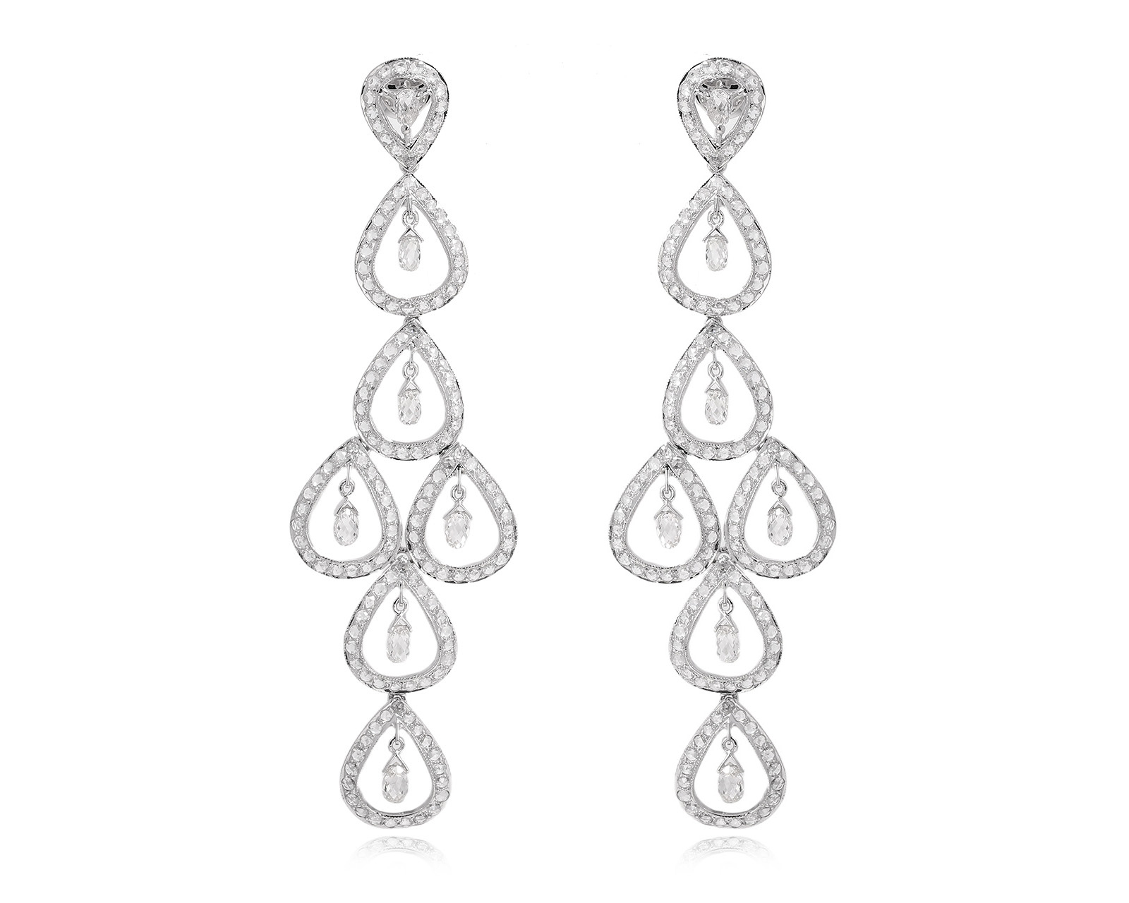 Золотые серьги с бриллиантами 6.61ct 240225/5