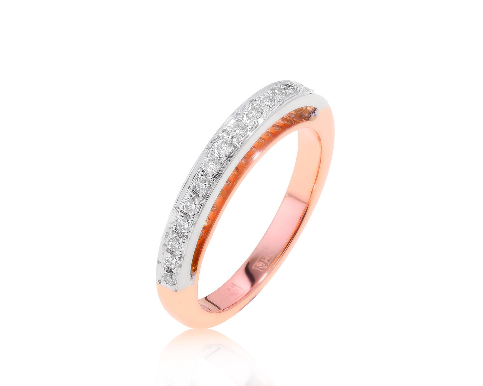 Изящное золотое кольцо с бриллиантами 0.15ct 190322/10