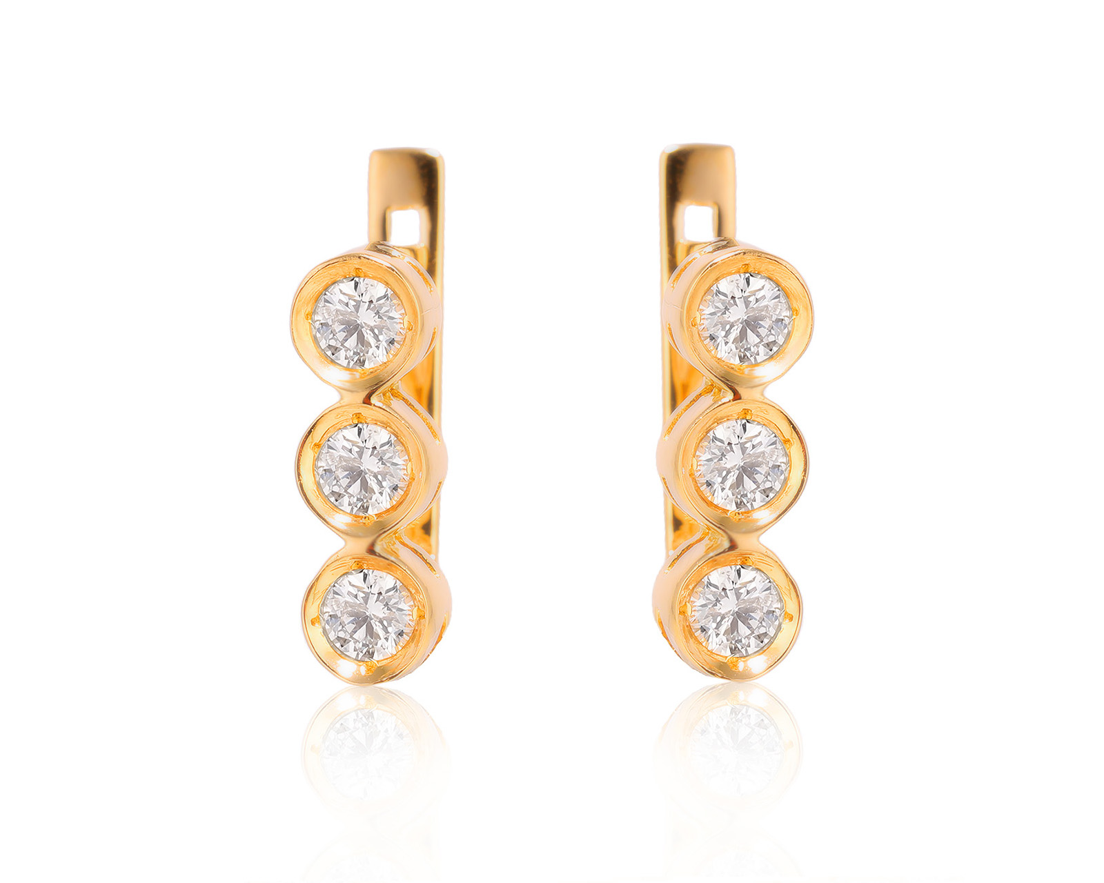 Золотые серьги с бриллиантами 0.90ct 990162/2-1