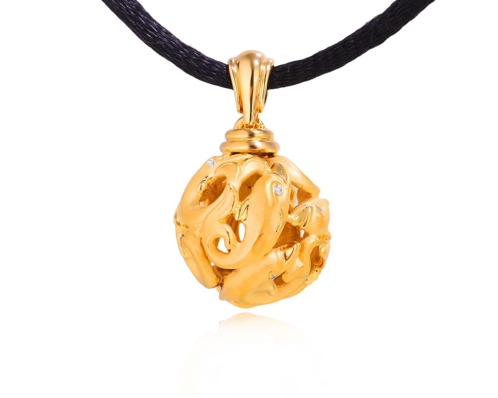 Оригинальный золотой кулон с бриллиантами 0.04ct Carrera y Carrera Dolphin 311025/4