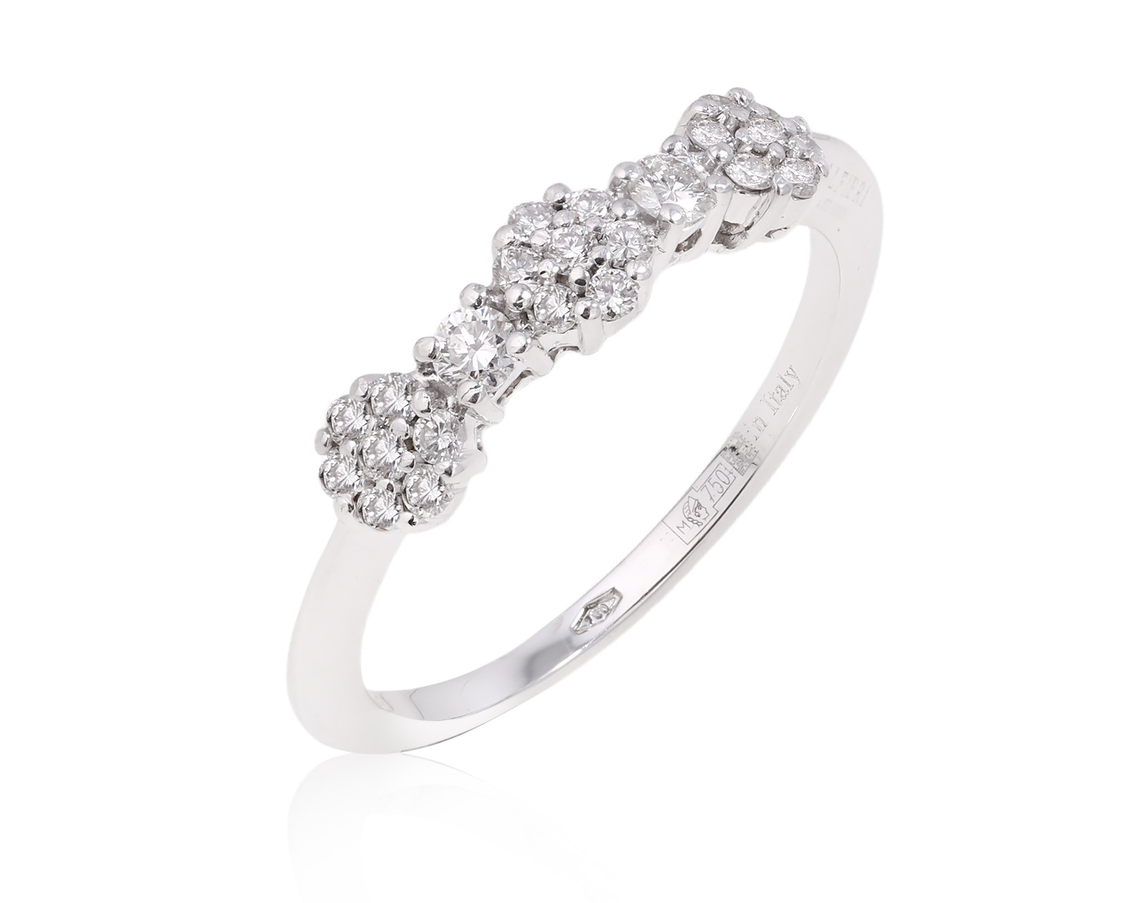 Оригинальное золотое кольцо с бриллиантами 0.34ct Alfieri & St.John 060325/7