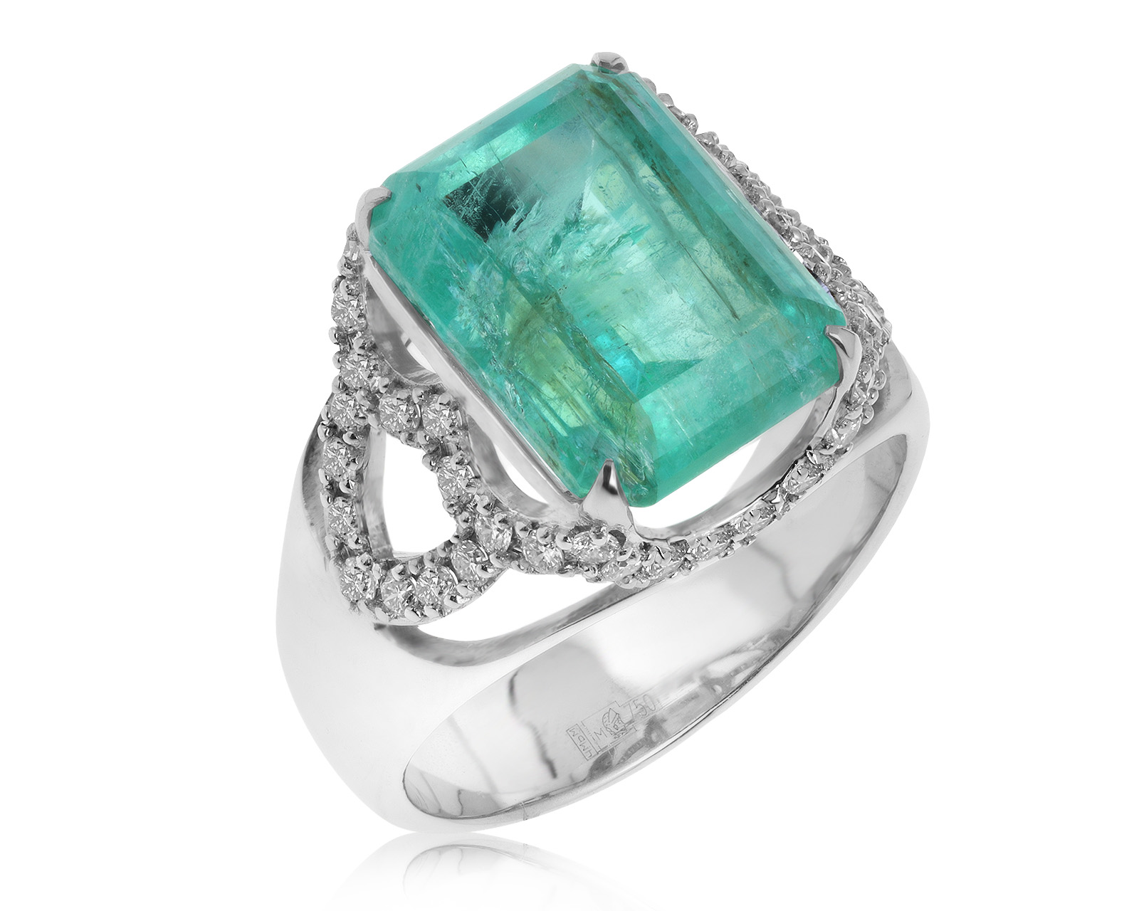 Завораживающее золотое кольцо с изумрудом 6.66ct 310516/13