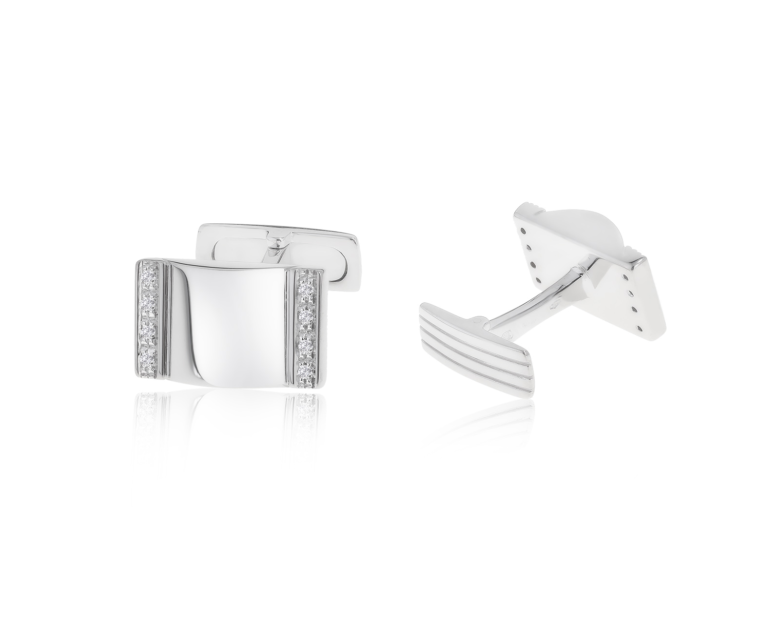 Оригинальные золотые запонки с бриллиантами 0.20ct Gianni Lazzaro 200721/2