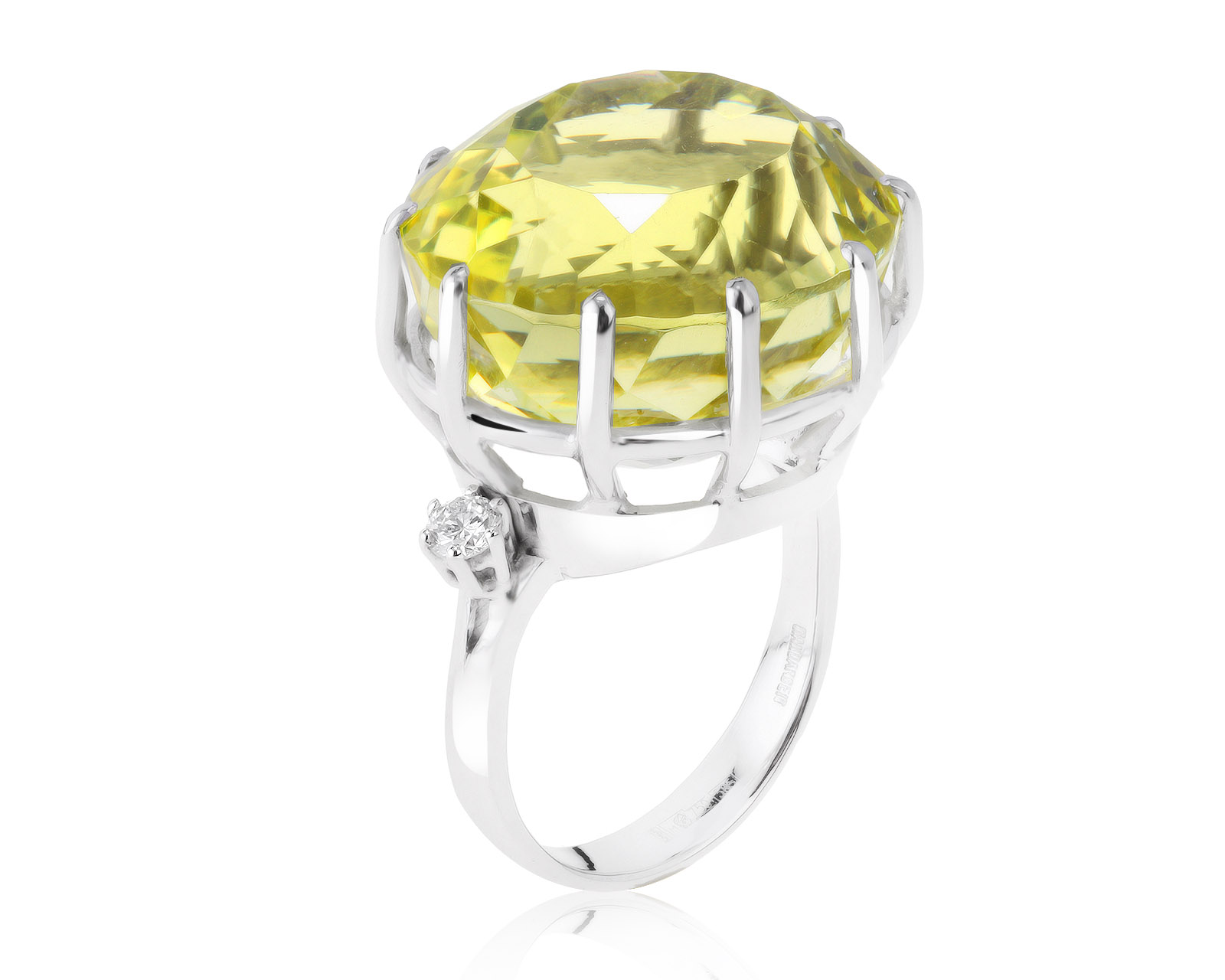 Притягательное золотое кольцо с цитрином 22.27ct 300921/5