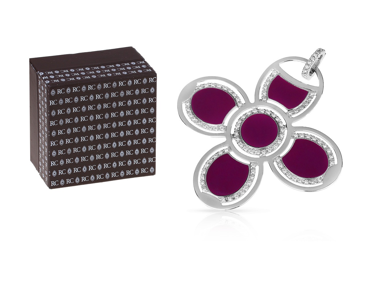 Оригинальный золотой кулон с бриллиантами 0.55ct Roberto Coin