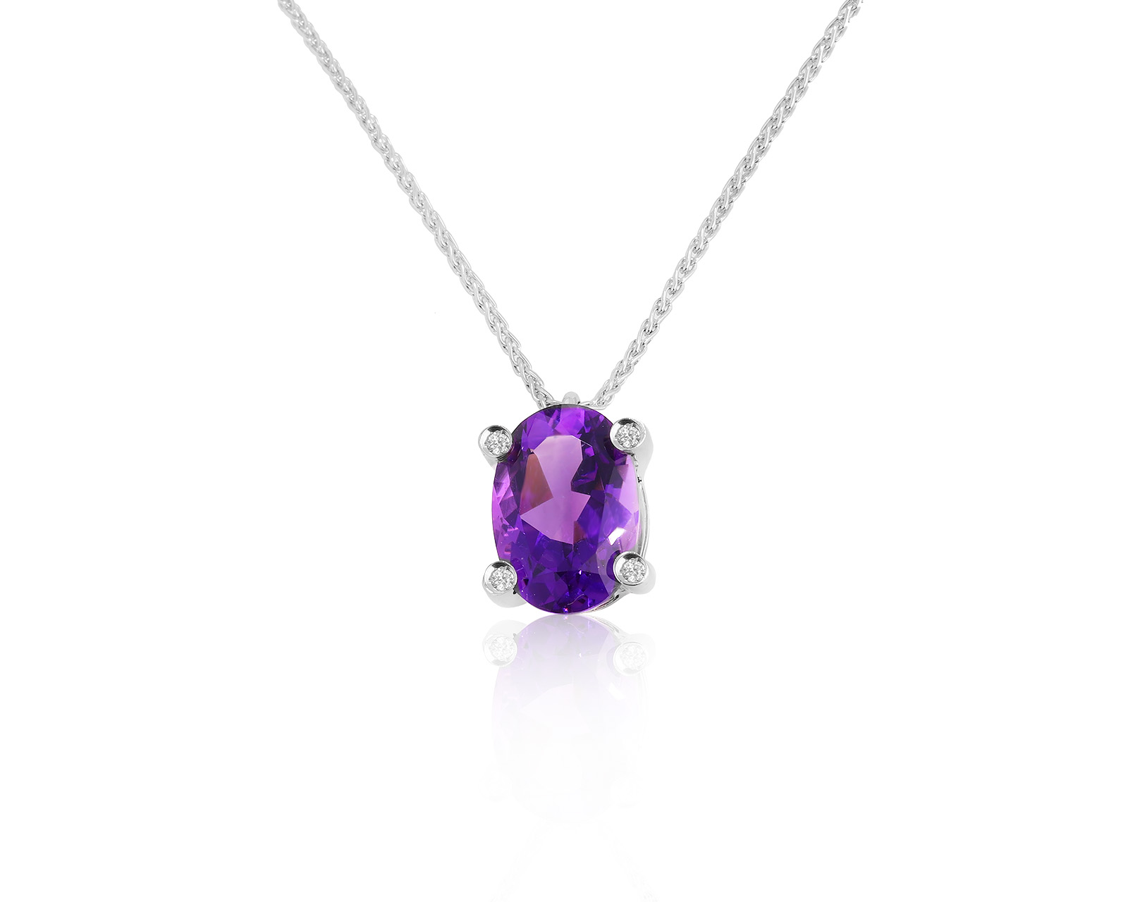 Оригинальный золотой кулон с аметистом 4.24ct Antonini 260721/5
