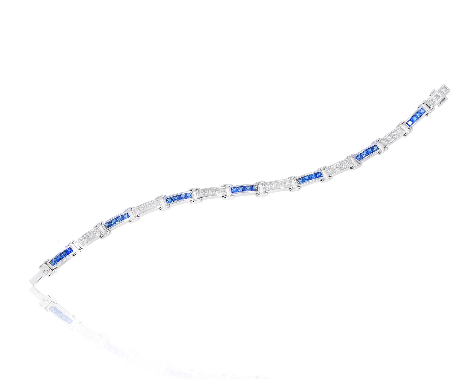 Оригинальный золотой браслет с сапфирами 2.80ct Adler