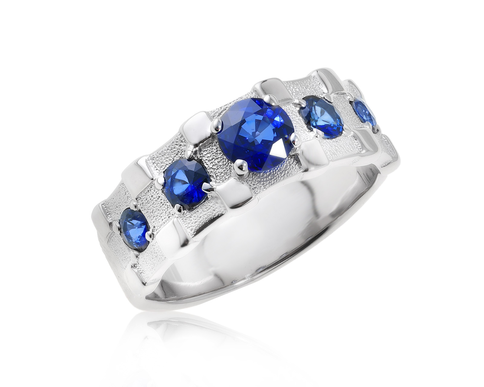 Золотое кольцо с сапфирами 1.60ct 250424/12