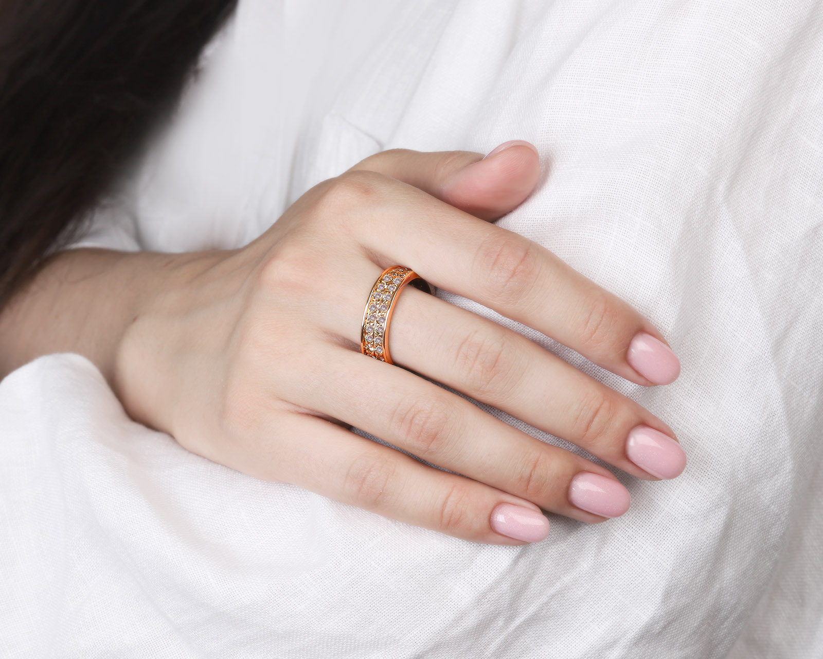 Итальянское золотое кольцо с бриллиантами 2.61ct