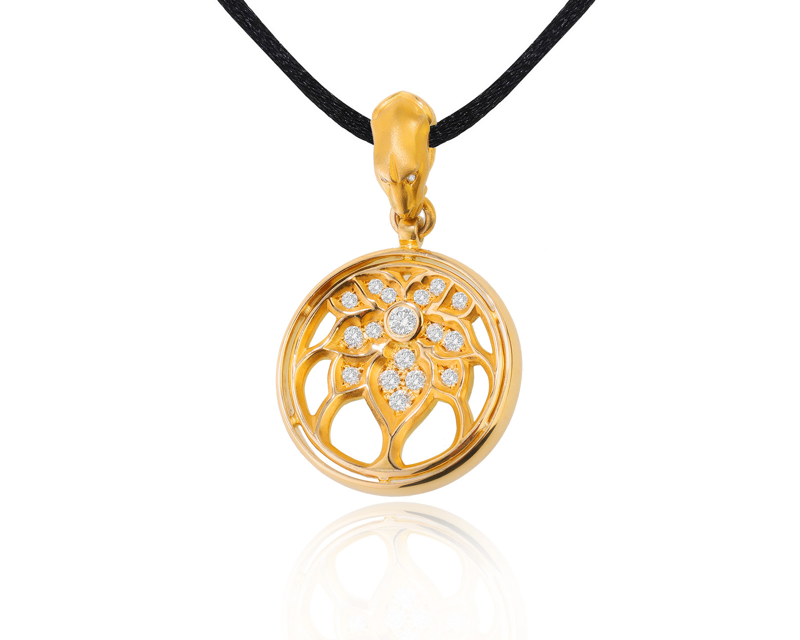 Оригинальный золотой кулон c бриллиантами 0.48ct Magerit Vitral 070823/3