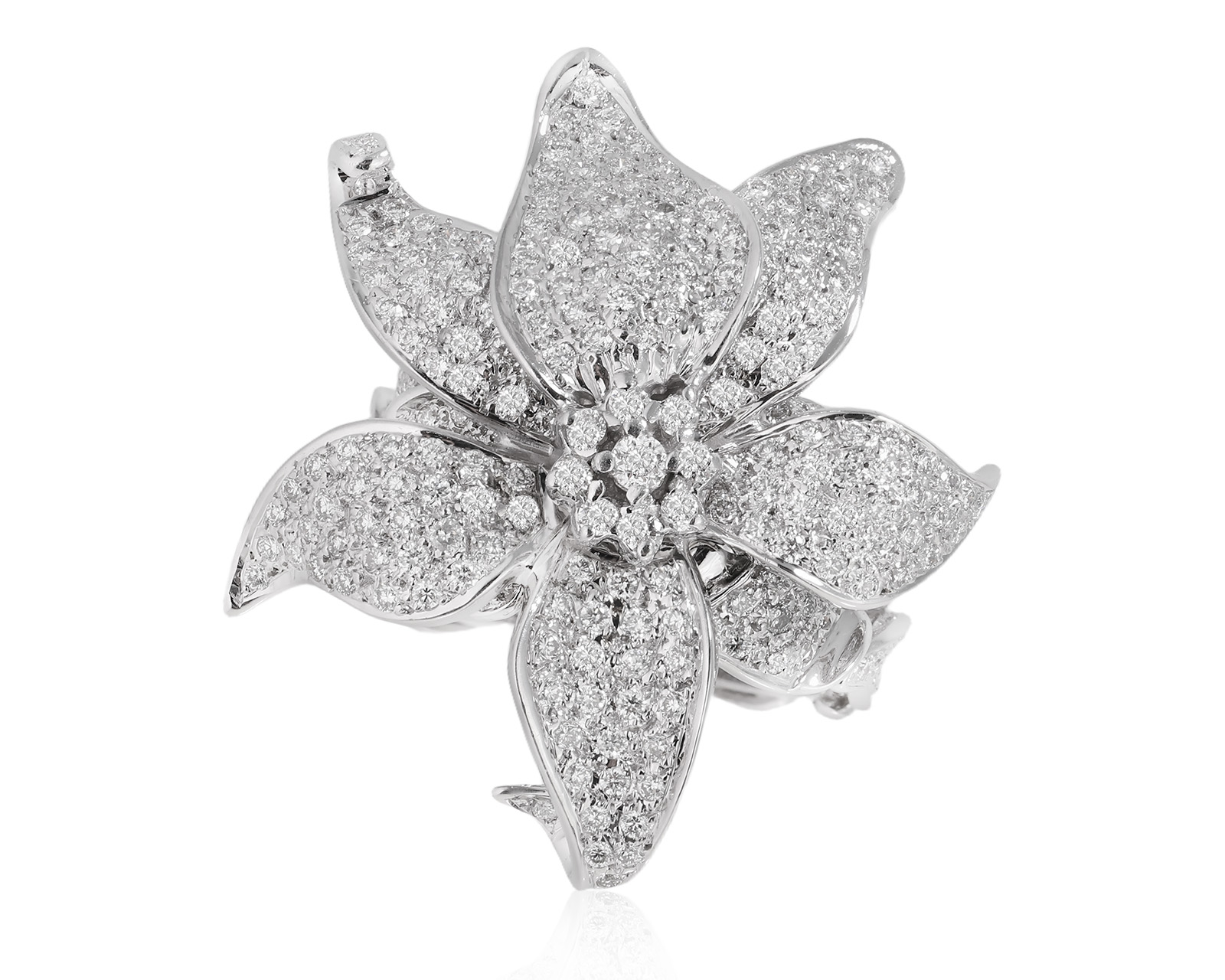 Золотое кольцо с бриллиантами 2.70ct