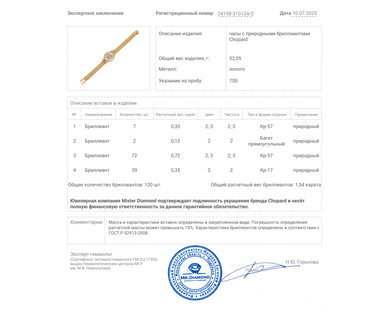Оригинальные золотые часы с бриллиантами 1.54ct Chopard Happy Diamonds