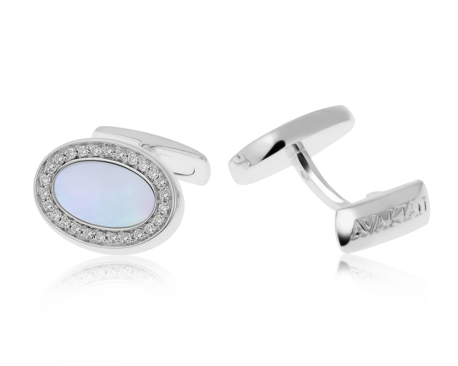 Оригинальные золотые запонки с бриллиантами 0.60ct Avakian