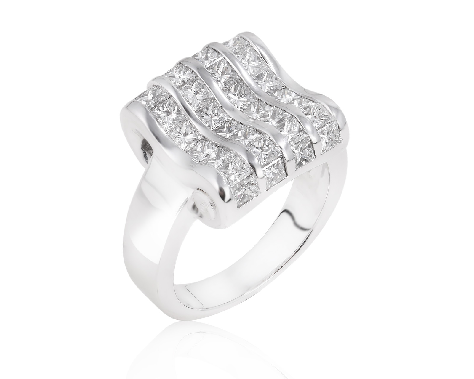 Оригинальное золотое кольцо с бриллиантами 2.88ct Luca Carati