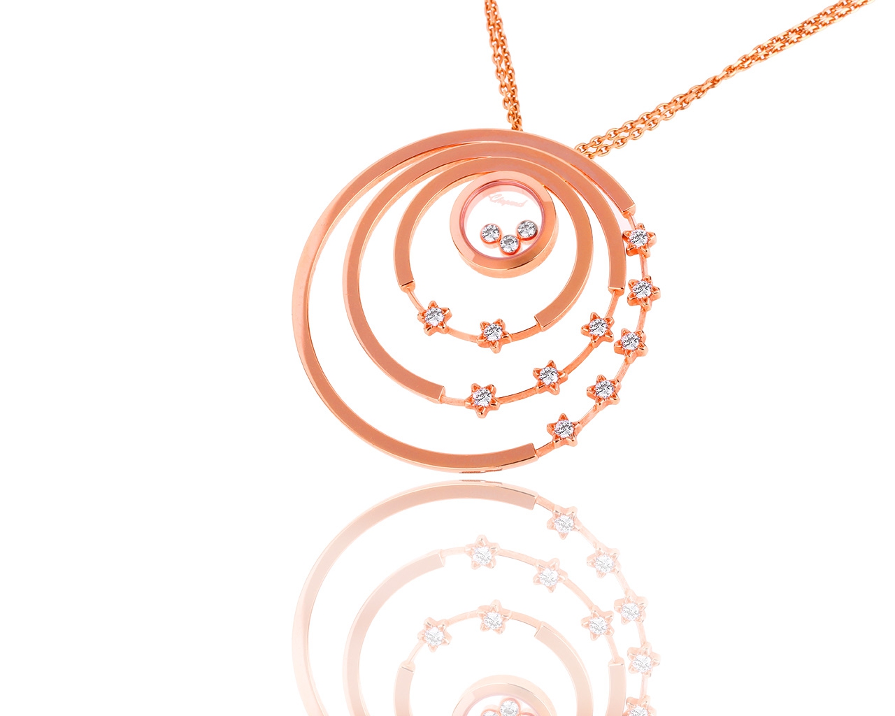 Оригинальная золотая подвеска с бриллиантами 0.63ct Chopard 030818/6