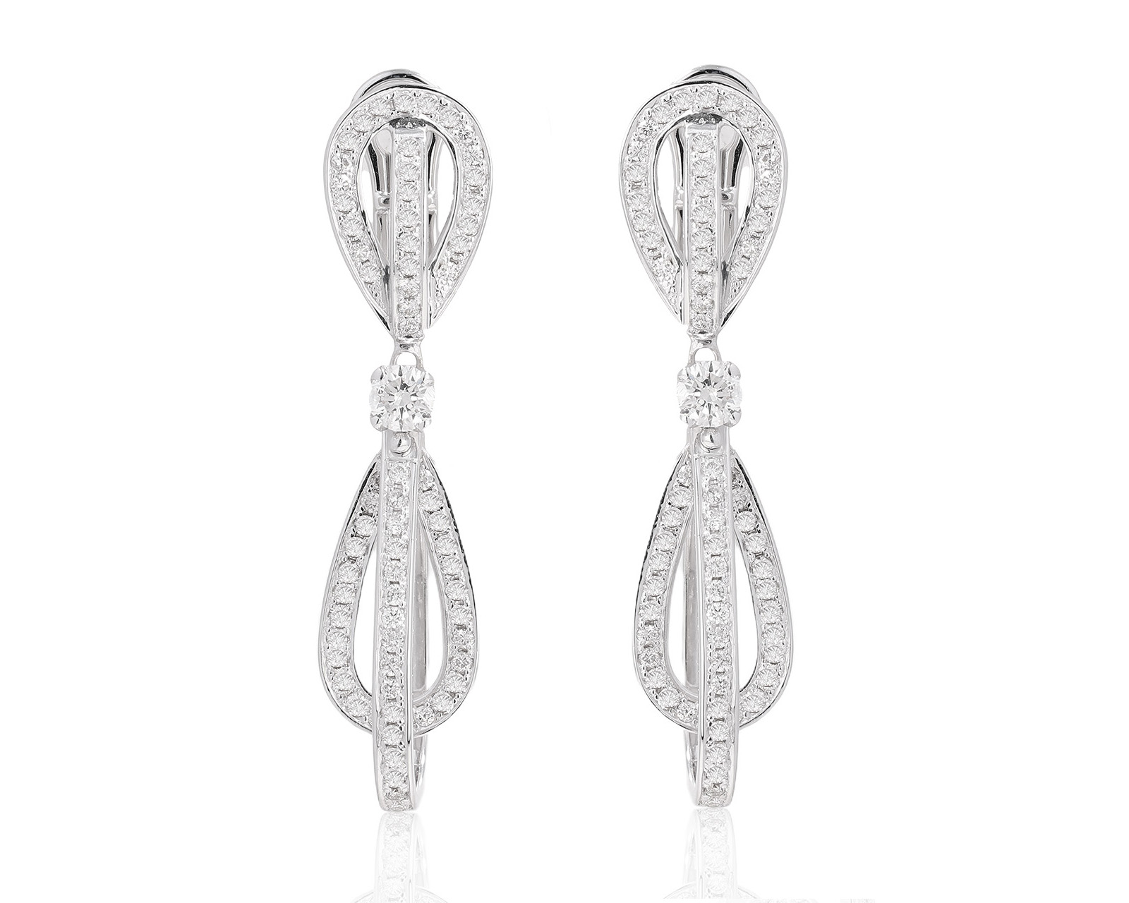 Оригинальные золотые серьги с бриллиантами 1.93ct Casa Gi 990074/1