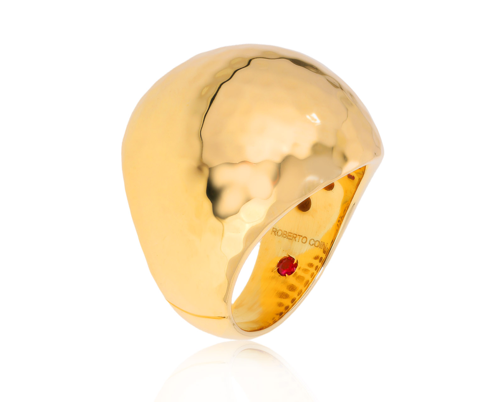 Оригинальное золотое кольцо с рубином 0.02ct Roberto Coin
