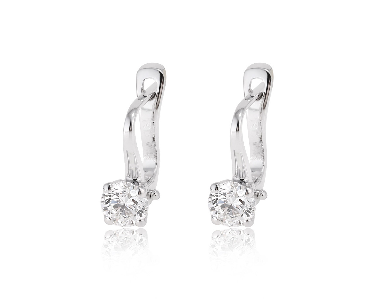 Оригинальные золотые серьги с бриллиантами 0.81ct Roberto Bravo