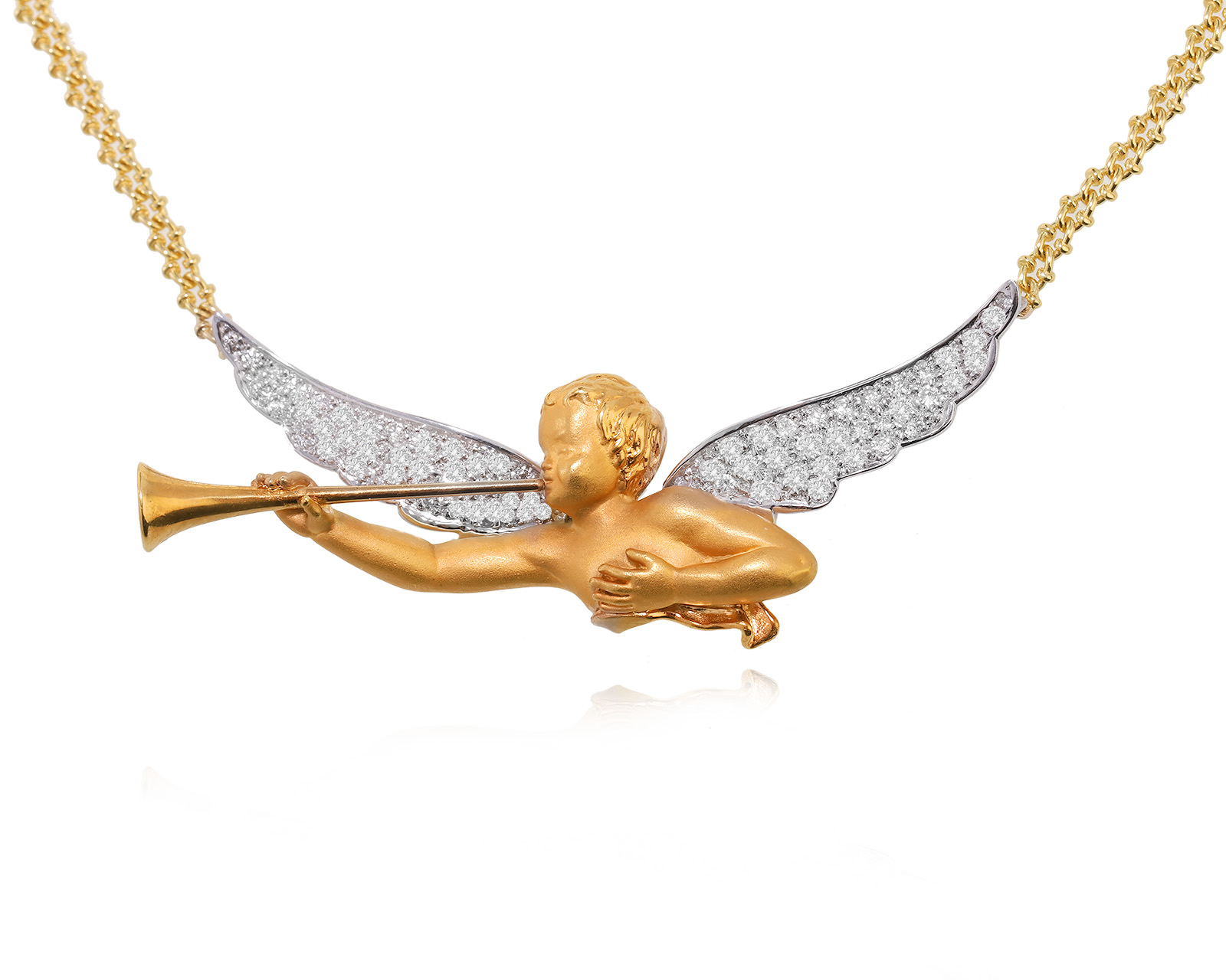 Оригинальное золотое колье c бриллиантами 0.78ct Carrera y Carrera Angelitos 140823/10