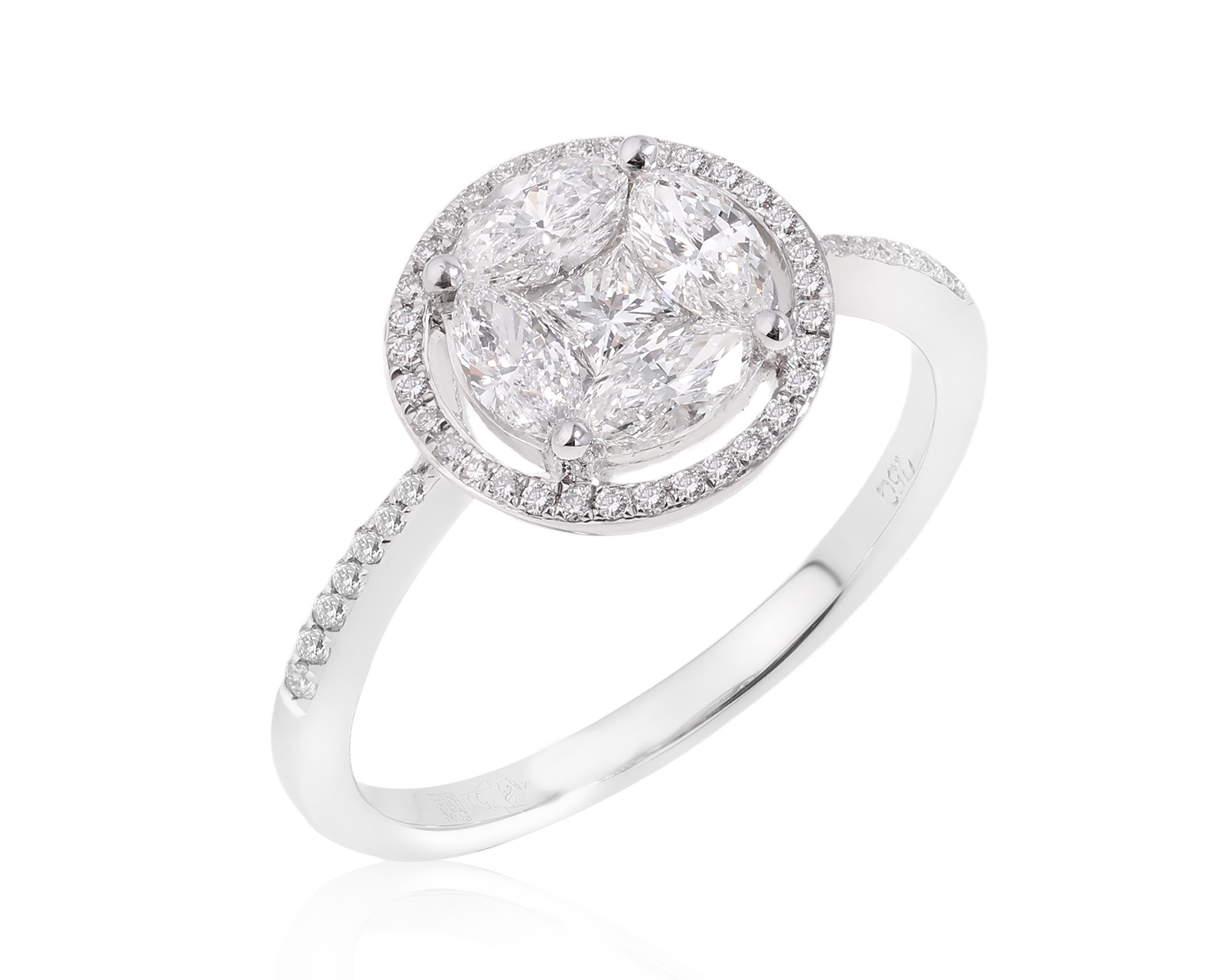 Золотое кольцо с бриллиантами 0.78ct 260125/2