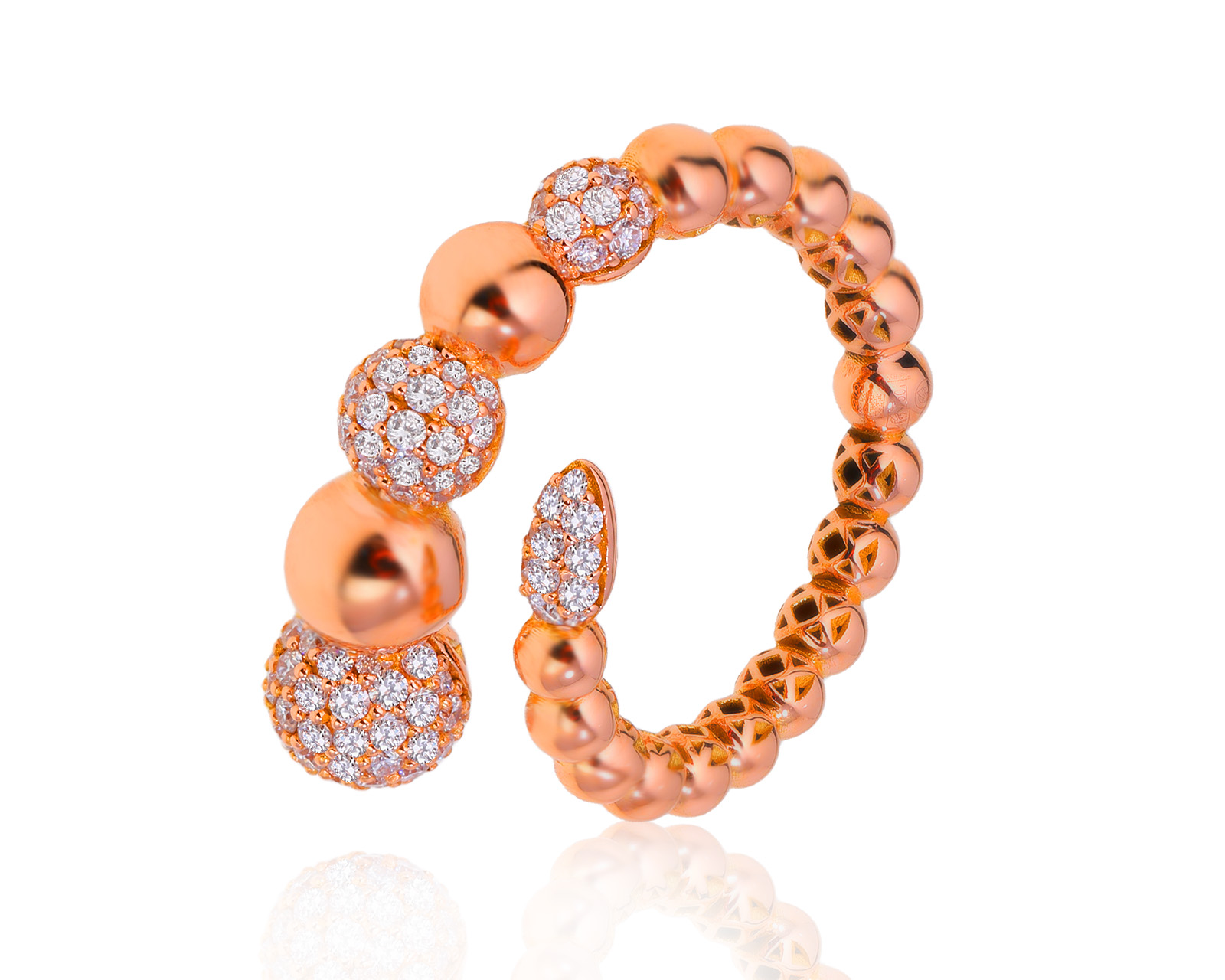 Оригинальное золотое кольцо с бриллиантами 1.19ct Roberto Bravo