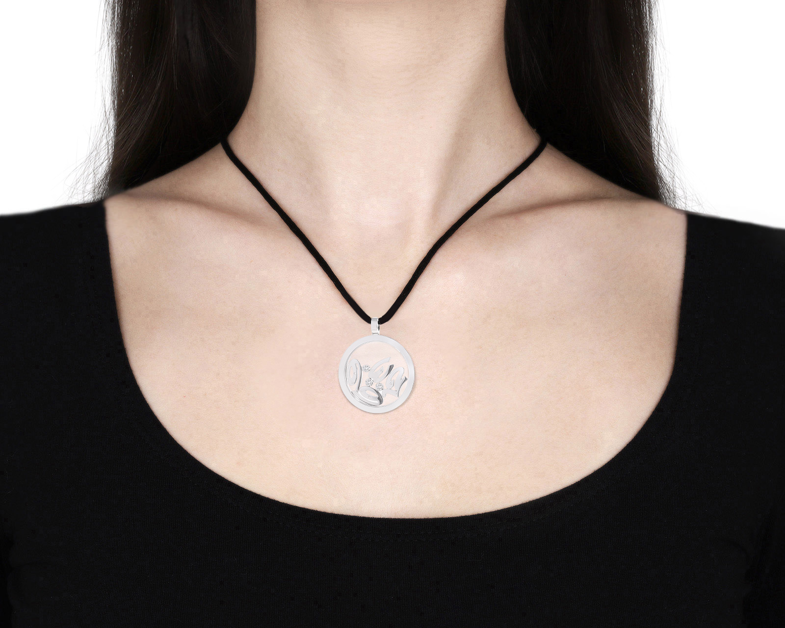 Оригинальный золотой кулон Chopard Happy Diamonds Happy Numbers