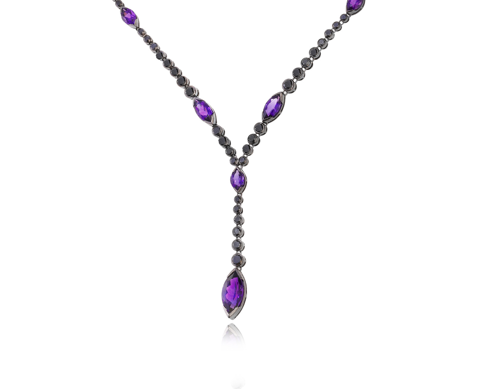 Оригинальное золотое колье с аметистами 3.75ct Gilan 171223/3