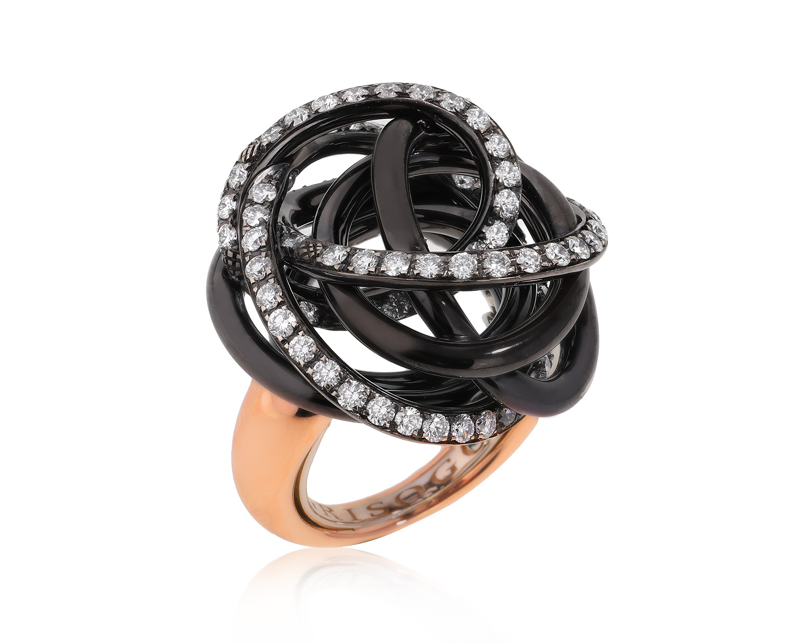 Оригинальное золотое кольцо с бриллиантами 1.53ct De Grisogono Matassa 100125/6