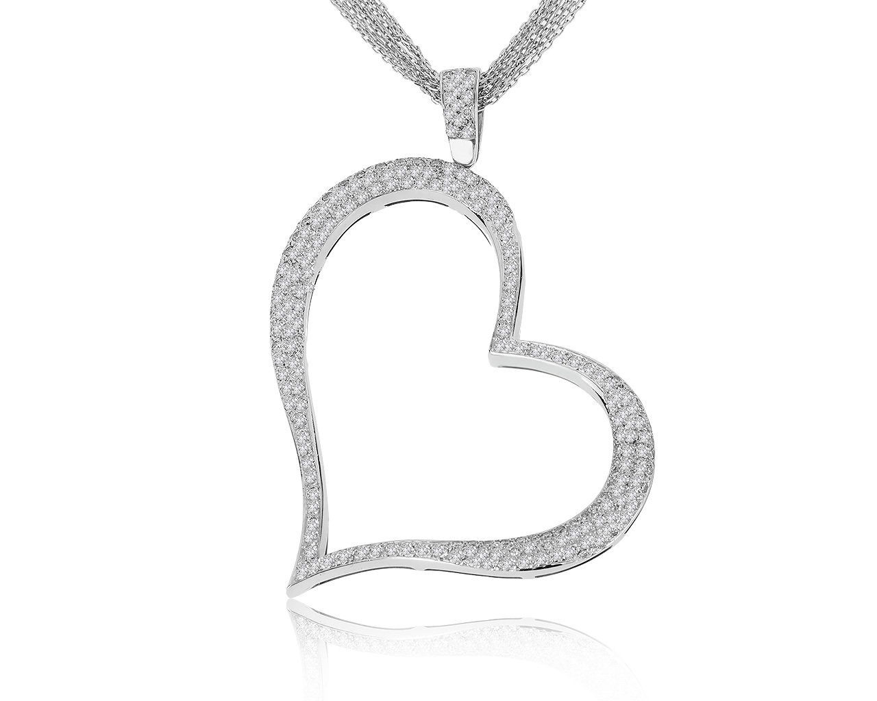 Романтичный золотой кулон с бриллиантами 2.60ct 281020/2