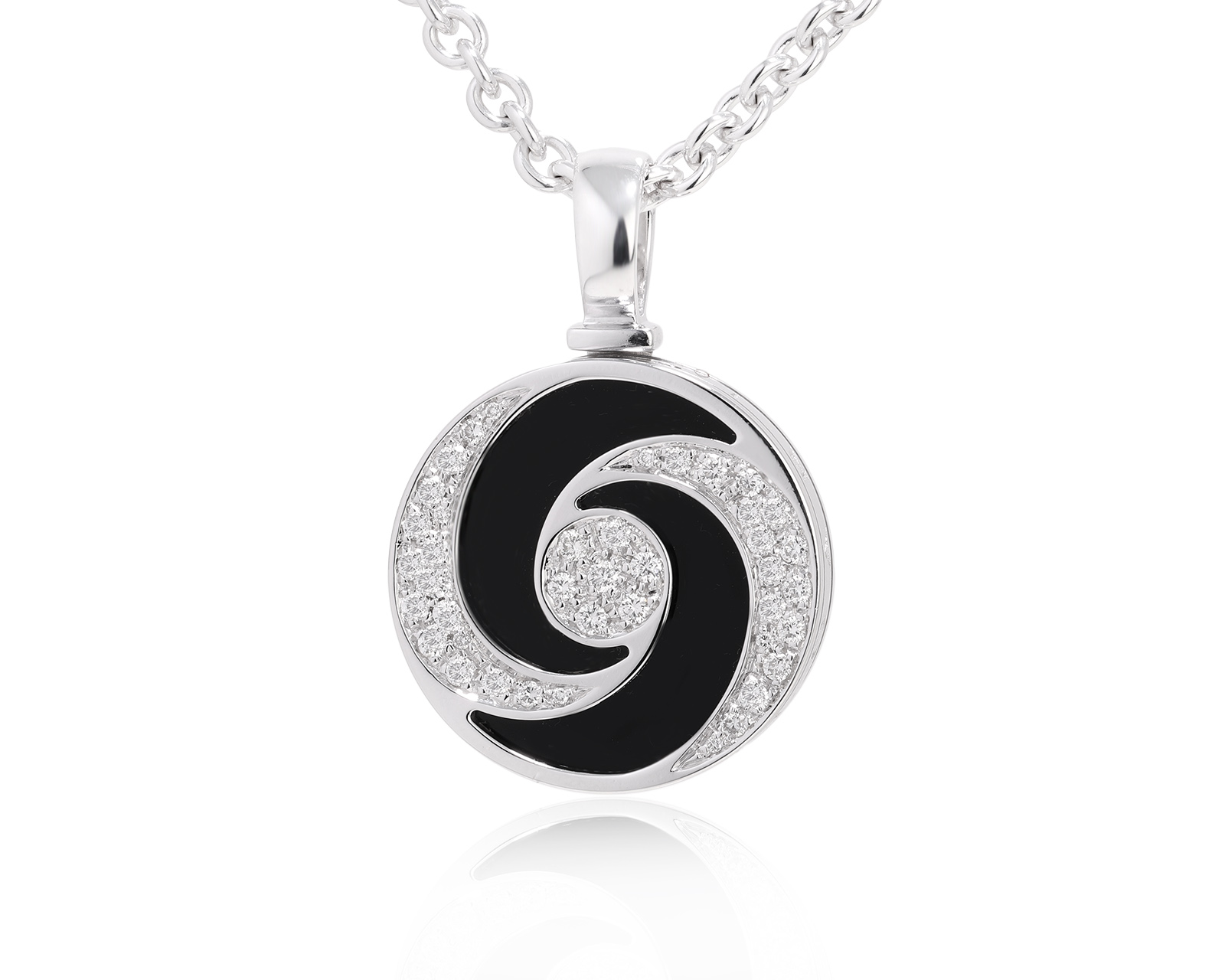 Оригинальный золотой кулон с ониксом 10.00ct Bvlgari Optical Illusion 100225/2