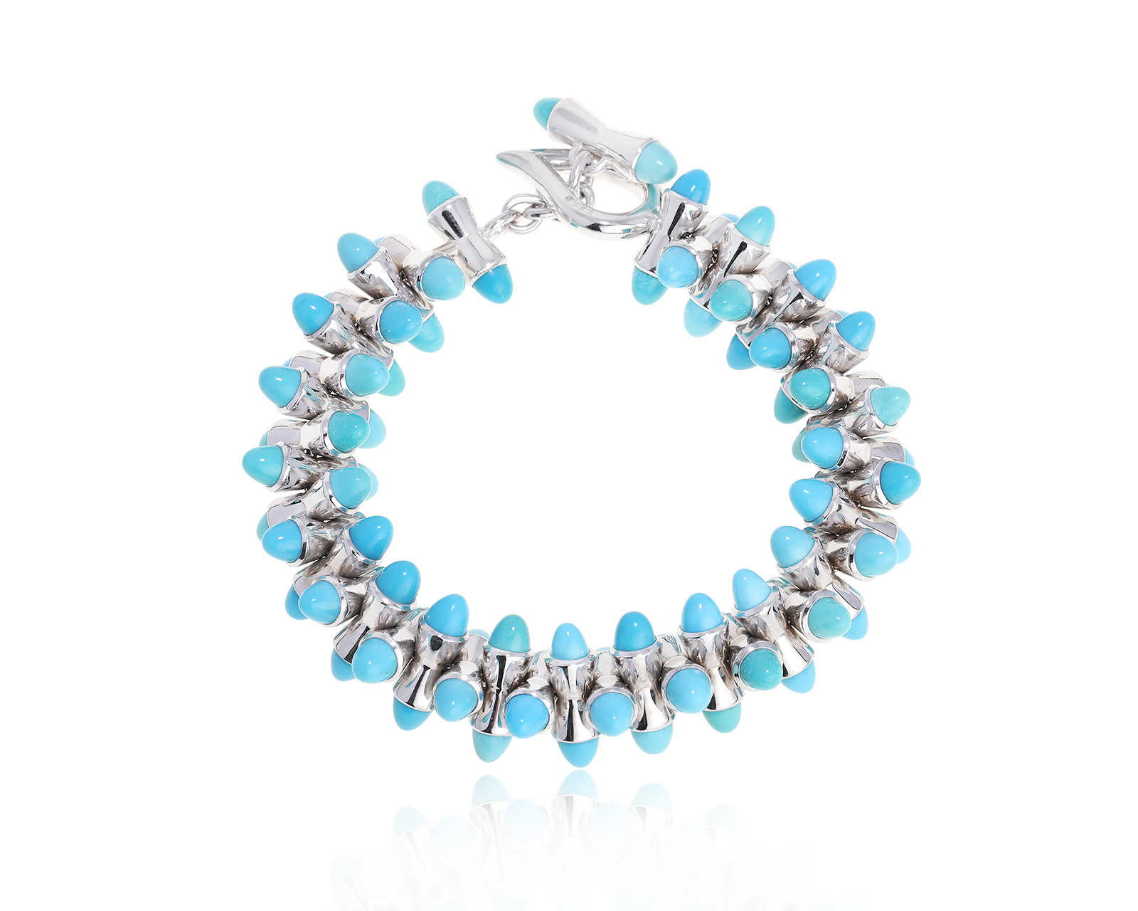 Оригинальный золотой браслет с бирюзой 79.80ct Tamara Camolli Mikado 101024/1