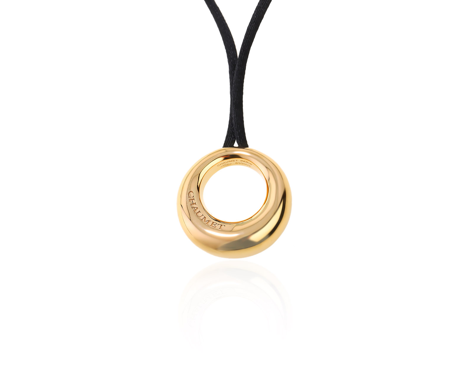 Оригинальный золотой кулон с бриллиантами 0.18ct Chaumet Anneau 180522/4