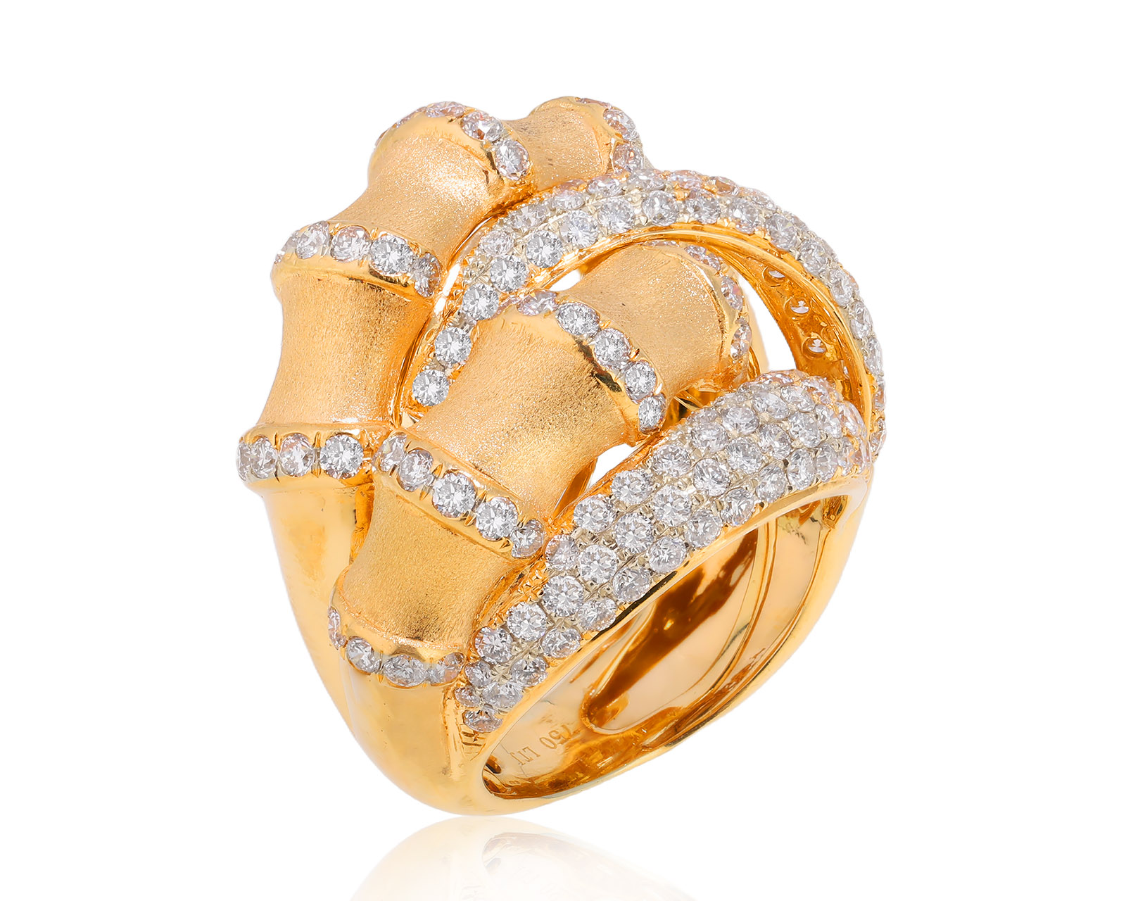 Оригинальное золотое кольцо с бриллиантами 2.92ct LTJ 010225/2