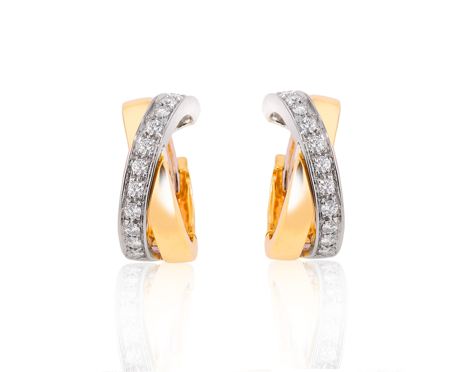 Оригинальные золотые серьги с бриллиантами 0.46ct Leo Pizzo 190525/2