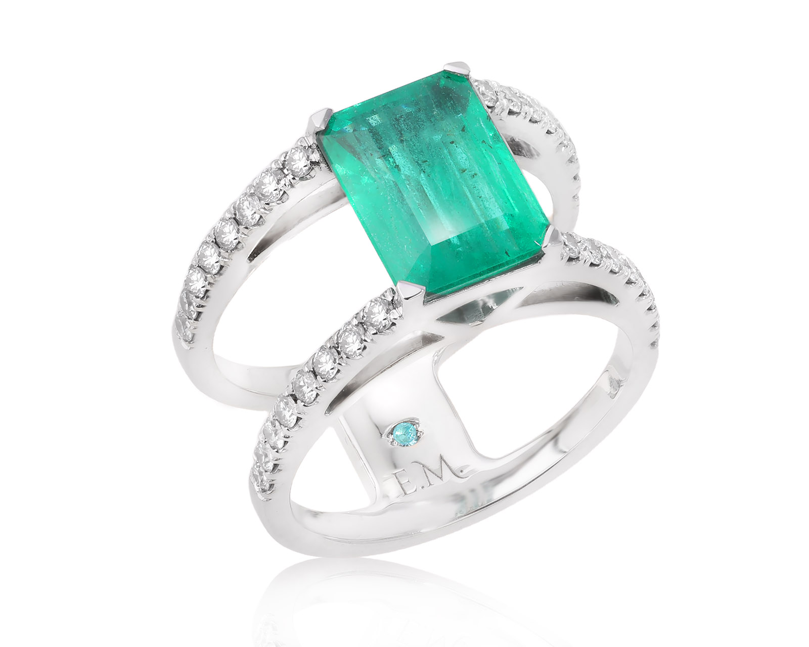 Золотое кольцо с изумрудом Замбия 2.99ct Evgeny Matveev 050525/Б139