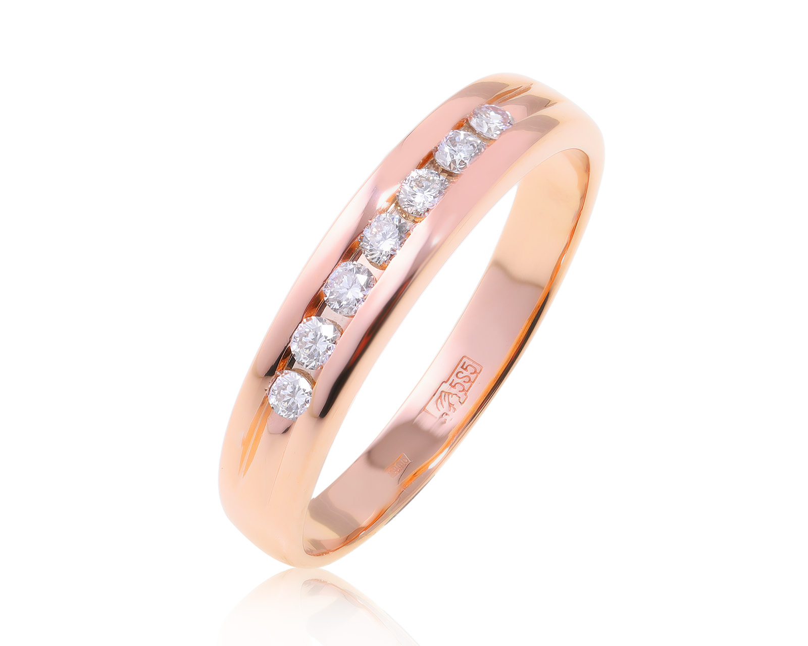 Золотое кольцо с бриллиантами 0.28ct