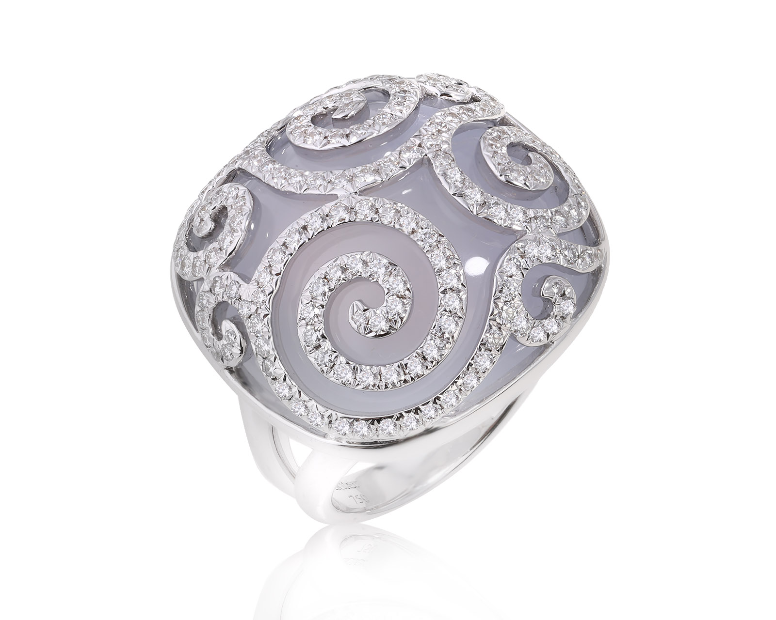 Оригинальное золотое кольцо с халцедоном 28.00ct Adler