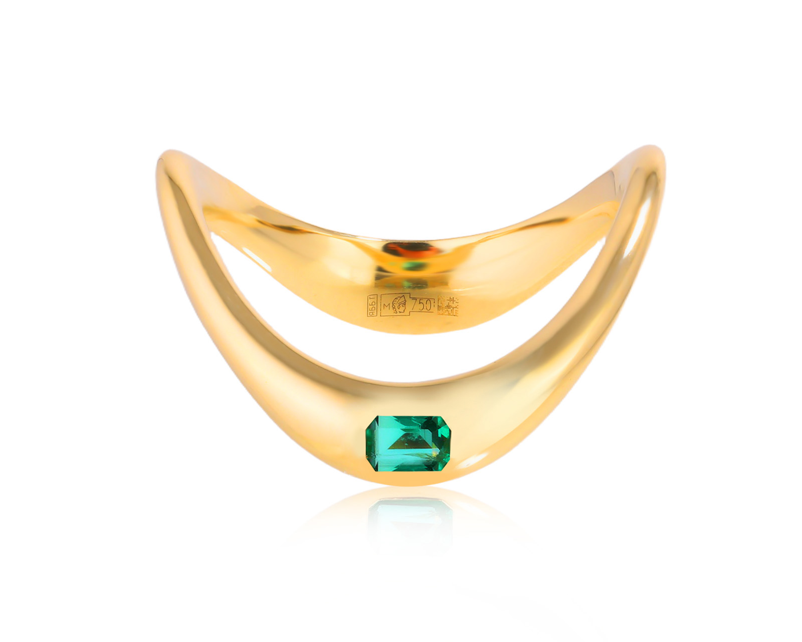 Золотое кольцо с изумрудом 0.17ct Evgeny Matveev